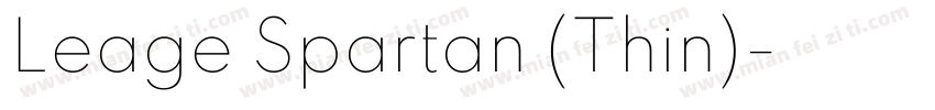 Leage Spartan (Thin)字体转换